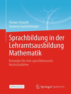 cover image of Sprachbildung in der Lehramtsausbildung Mathematik